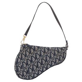 Bolsa Saddle Vintage Christian Dior Canvas