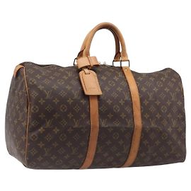 LOUIS VUITTON Monogram Keepall 50 Boston Bag M41426 LV Auth BA15561A