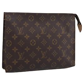 LOUIS VUITTON Monogram Poche Toilette 26 Pouch M47542 LV Auth 207591