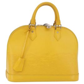 Bolso de mano LOUIS VUITTON Epi Alma PM Yellow citron M40619 LV Auth ka6442A