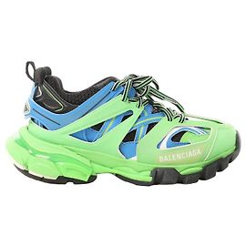 Sneakers Balenciaga Track Panel Style in mesh e nylon Verde x Nero, Taglia 36 EU