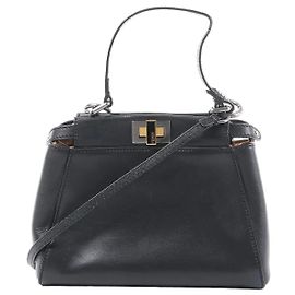 Borsa a mano 2Way Fendi Peekaboo Mini in pelle Nero 8BN227