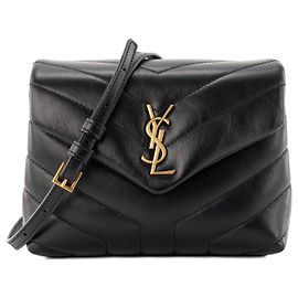 Autre Marque SAINT LAURENT - Loulou Toy Saint Laurent Schultertasche aus schwarzem Glattleder