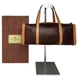 Vintage Etro Paisley Strukturierte Handtasche, Ende der 1990er Jahre, Burgundy