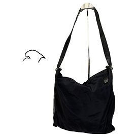 Vintage Loewe Canvas Slouchy Hobo Bag Ende der 1990er Jahre Schwarz