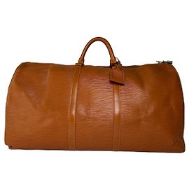 Bolsa de viagem vintage Louis Vuitton em couro Epi 1990 Burnt Orange