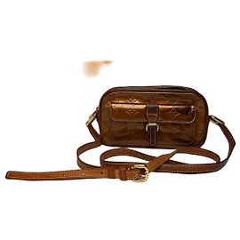 Vintage Louis Vuitton Monogram Vernis Patent Crossbody Bag Late 1990s Brown