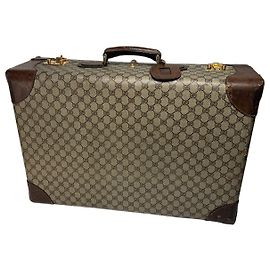 Mala Vintage Gucci GG Plus Monogram Final dos 1970s Beige Brown