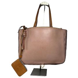 Sac Cabas Vintage Chloé en Cuir Dusty Pink Gold