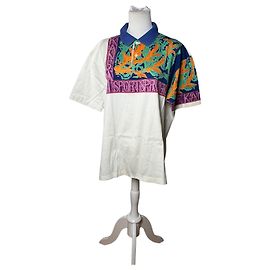 Autre Marque Polo Vintage Kansai Yamamoto Homme c. principios de los 1990 Blanco XL