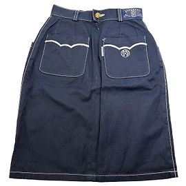 Jupe crayon en denim Givenchy Boutique Vintage fin des années 1990 Navy S