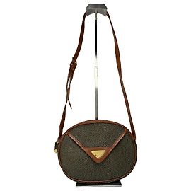 Bolso bandolera con solapa Vintage Yves Saint Laurent Finales de los años 1980 Olive Brown