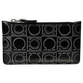 Monedero de piel negra Salvatore Ferragamo