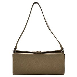 Bolsa de ombro em couro bege Salvatore Ferragamo