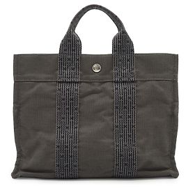 Hermès Herline Tote PM Grau Stoff