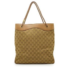 Gucci Tote Vintage GG Canvas con manici intrecciati