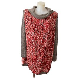 Vestido curto Missoni em seda e lã com estampa abstrata