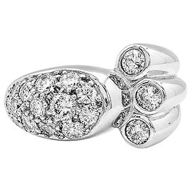 Autre Marque Anillo vintage de oro blanco y diamantes.