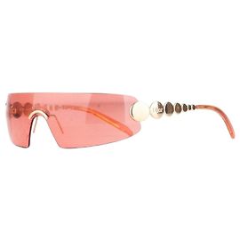 Occhiali da sole maschera shield Dior by Galliano SS04 ‘Millenium’ Ruthenium Wrap