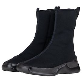 Botas Biker Astro Moto em neoprene de bico quadrado e cano médio Prada AW99