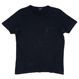 T-shirt nera con taschino Gucci in cotone