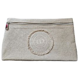 Dior Clutch aus beigem Canvas