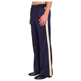 Pantaloni sportivi blu navy Valentino Garavani con bande gialle