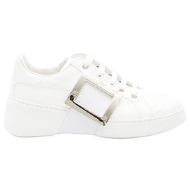 Roger Vivier Leather Viv' Skate Sneaker
