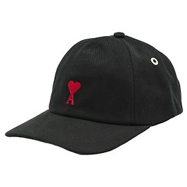 Ami Paris Ami de Coeur Baseball Cap schwarz Baumwolle