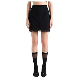Dolce & Gabbana Minifalda en double crêpe de lana