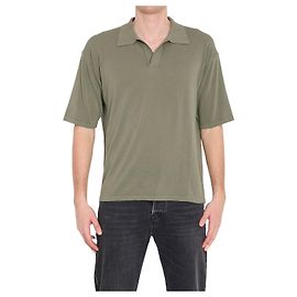Roberto Collina Baumwoll-Poloshirt Militärgrün