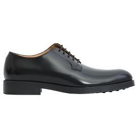 Chaussures Derby à lacets en cuir de veau noir Tod's