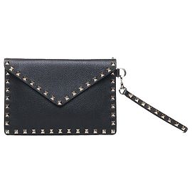 Valentino Garavani Bolsa Rockstud em couro de bezerro granulado