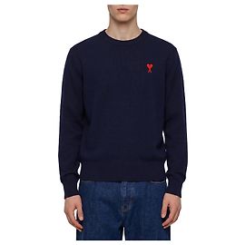 Ami Paris Ami De Coeur Merinowolle Pullover Blau