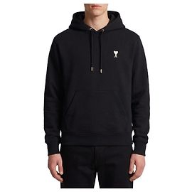 Ami Paris Ami de Coeur Hoodie schwarz Baumwolle