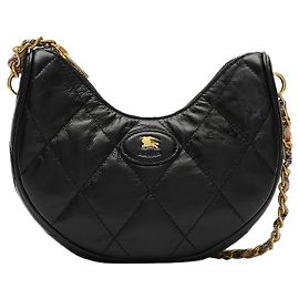 Burberry Gesteppte Lammledertasche mit Kette in Schwarz