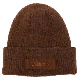 Gorro Jacquemus Gros Grain de punto acanalado marrón