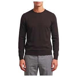 John Smedley Pull à col rond Lundy en Faulkner brown