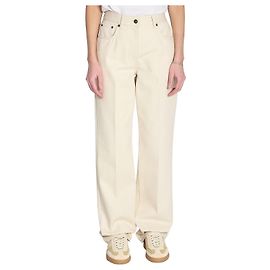 Valentino Garavani Ivory Cotton Wide Leg Jeans