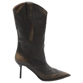 Paris Texas Lidia Western boots black leather