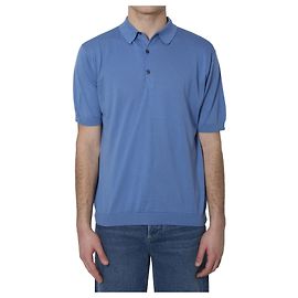 Polo John Smedley Adrian en coton bleu ciel