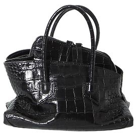 Attico La Passeggiata top handle black bag mini