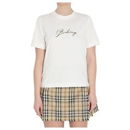 Camiseta Burberry de algodón blanca con logo