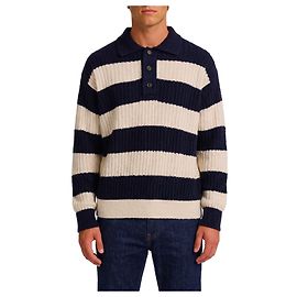 Roberto Collina Geripptes Marinière- Polo