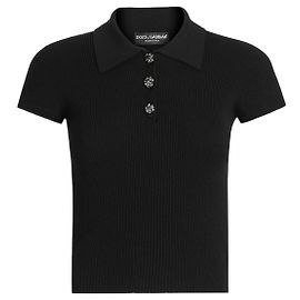 Dolce & Gabbana Haut style polo côtelé