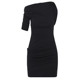 Mini abito drappeggiato Jacquemus nero in seta e cotone