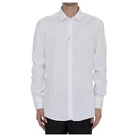 Dolce & Gabbana Tuxedo Fit Gold shirt white cotton