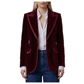 Dolce & Gabbana Casaco de veludo de peito simples