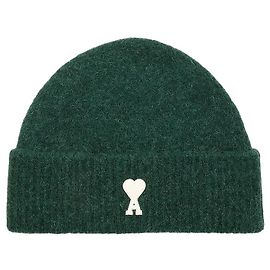 Ami Paris Ami de Coeur Beanie aus Alpaka in Grün