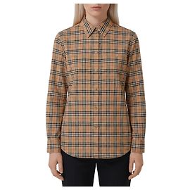 Burberry Camisa de algodón a cuadros Emma